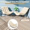 3-Piece Patio Rattan Papasan Chair Set with Cushions and Table
